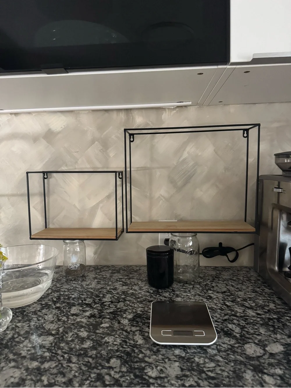 Metal Wood Shelves floating racks
